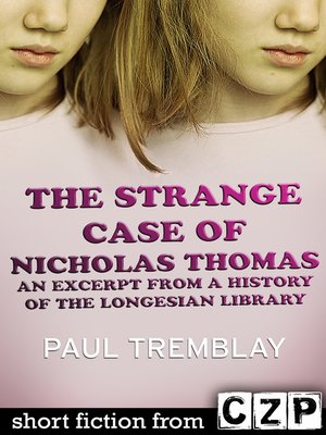 cover image of The Strange Case of Nicholas Thomas